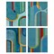 Stupell Industries Blue Wavy Arch Shapes 4pc Canvas Wall Art Set Design by Pippin Schupbach